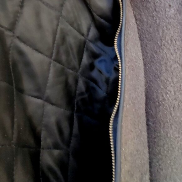 Vintage Colebrook Mens Long Black Leather Duster Coat L to XL Bomber - Picture 9 of 15